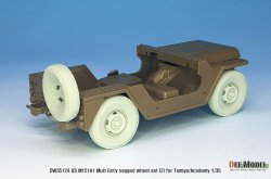 画像8: DEF.MODEL[DW35124]1/35 ベトナム戦争 米陸軍M151A1初期型自重変形タイヤセット2 ラジアルタイヤ仕様Fサスパーツ付(タミヤ/アカデミー用)