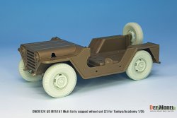 画像10: DEF.MODEL[DW35124]1/35 ベトナム戦争 米陸軍M151A1初期型自重変形タイヤセット2 ラジアルタイヤ仕様Fサスパーツ付(タミヤ/アカデミー用)