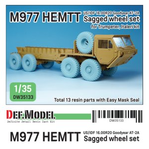 画像1: DEF.MODEL[DW35133]1/35 現用 米/イスラエル アメリカ陸軍/IDF M977HEMTTトラック自重変形ホイールセット グッドイヤータイヤ(イタレリ/トランペッター用) (1)