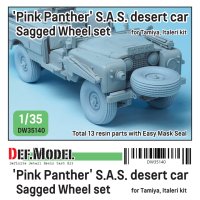 DEF.MODEL[DW35140]1/35 現用 イギリス陸軍SASピンクパンサー自重変形タイヤセット(タミヤ/イタレリ用)