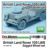 DEF.MODEL[DW35141]1/35 現用 イギリスランドローバー109LWB 自重変形タイヤセット(イタレリ用)
