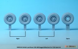 画像2: DEF.MODEL[DW35141]1/35 現用 イギリスランドローバー109LWB 自重変形タイヤセット(イタレリ用)