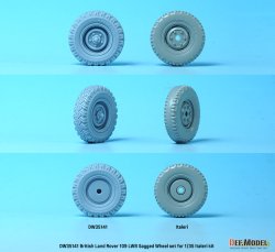 画像13: DEF.MODEL[DW35141]1/35 現用 イギリスランドローバー109LWB 自重変形タイヤセット(イタレリ用)
