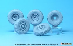 画像3: DEF.MODEL[DW35143]1/35 現用 ソ/露 ロシア連邦軍UAZ3909軍用バン用自重変形軍用タイヤセット(ズべズダ用)