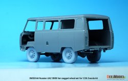画像6: DEF.MODEL[DW35144]1/35 現用 ロシア連邦軍UAZ3909軍用バン用自重変形民生タイヤセット(ズべズダ用)