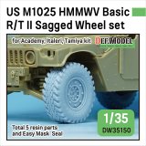 DEF.MODEL[DW35150]1/35 現用 アメリカ陸軍M1025ハンビー用自重変形タイヤセット(タミヤ/イタレリ/アカデミー用)