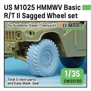 画像1: DEF.MODEL[DW35150]1/35 現用 アメリカ陸軍M1025ハンビー用自重変形タイヤセット(タミヤ/イタレリ/アカデミー用) (1)
