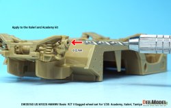 画像13: DEF.MODEL[DW35150]1/35 現用 アメリカ陸軍M1025ハンビー用自重変形タイヤセット(タミヤ/イタレリ/アカデミー用)