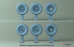 画像3: DEF.MODEL[DW35159]1/35 現用 FJ43小型四輪駆動車 自重変形タイヤセット ブリヂストンタイプ(AKインタラクティブ用)