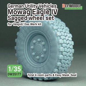 画像1: DEF.MODEL[DW35177]1/35 現用 ドイツ イーグルIV軽装輪装甲車 自重変形タイヤセット(ヴェスピッドモデル/ダスヴェルク用) (1)