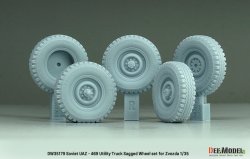画像2: DEF.MODEL[DW35179]1/35 現用 露/ソ UAZ-469小型トラック 自重変形タイヤセット(ズベズダ用)