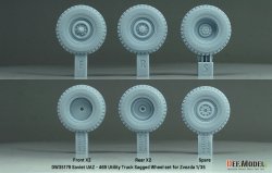 画像3: DEF.MODEL[DW35179]1/35 現用 露/ソ UAZ-469小型トラック 自重変形タイヤセット(ズベズダ用)