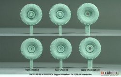 画像3: DEF.MODEL[DW35182]1/35 現用 アメリカ M1008 CUCV 自重変形タイヤセット(AKインタラクティブ用)