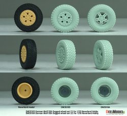 画像5: DEF.MODEL[DW35183]1/35 現用 ドイツ ウルフSSA 自重変形タイヤセット(1) フロントグリル/ブレーキ付(ネバーランドホビー用)
