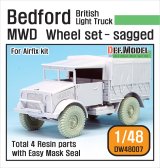 DEF.MODEL[DW48007]1/48 英 ベッドフォード MWD 軽車両 自重変形タイヤ(エアフィックス用)