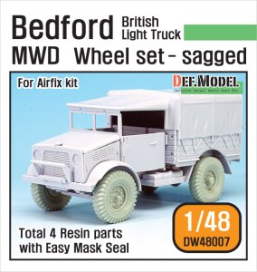 画像1: DEF.MODEL[DW48007]1/48 英 ベッドフォード MWD 軽車両 自重変形タイヤ(エアフィックス用) (1)