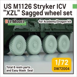 画像1: DEF.MODEL[DW72004]1/72 現用 アメリカ M1126ストライカーICV 自重変形タイヤセット XZLタイプ(アカデミー/ドラゴン用 DW72003リニューアル版)