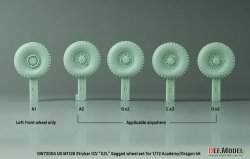 画像3: DEF.MODEL[DW72004]1/72 現用 アメリカ M1126ストライカーICV 自重変形タイヤセット XZLタイプ(アカデミー/ドラゴン用 DW72003リニューアル版)