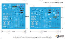 画像3: DEF.MODEL[JD48006]1/48 現用 アメリカ空軍 A-10Cデカールセット インディアナ州空軍100周年記念塗装(アカデミー用)