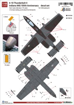 画像5: DEF.MODEL[JD48006]1/48 現用 アメリカ空軍 A-10Cデカールセット インディアナ州空軍100周年記念塗装(アカデミー用)