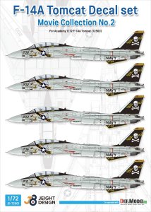 画像1: DEF.MODEL[JD72001]1/72 現用 アメリカ海軍艦上戦闘機F-14Aデカールセット ムービーコレクションNo.2 VF-84ジョリーロジャース1978(アカデミー用) (1)