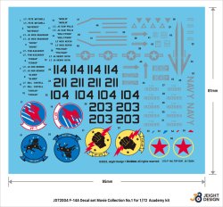 画像2: DEF.MODEL[JD72004]1/72 現用 アメリカ海軍艦上戦闘機F-14Aデカールセット ムービーコレクションNo.1 「トップガン」1986