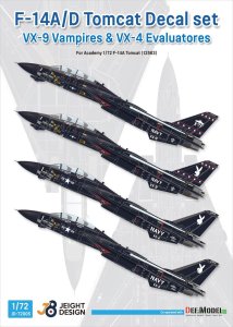 画像1: DEF.MODEL[JD72005]1/72 現用 アメリカ海軍艦上戦闘機F-14A/Dデカールセット VX-4&VX-9(アカデミー用) (1)