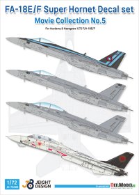DEF.MODEL[JD72006]1/72 現用 アメリカ海軍艦上戦闘機F/A-18デカールセット ムービーコレクションNo.5「トップガン」2022(ハセガワ/アカデミー用)