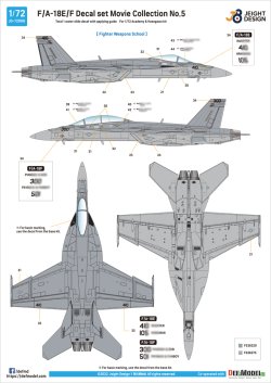 画像4: DEF.MODEL[JD72006]1/72 現用 アメリカ海軍艦上戦闘機F/A-18デカールセット ムービーコレクションNo.5「トップガン」2022(ハセガワ/アカデミー用)