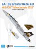 画像1: DEF.MODEL[JD72016]1/72 現用 アメリカ海軍艦上電子戦機EA-18Gグラウラー デカールセット VAQ-138イエロージャケッツ(アカデミーなど用) (1)
