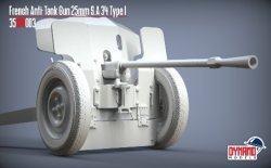 画像3: ダイナモモデルズ[DYN35DM003]1/35 オチキス 25mm S.A 34 タイプIフランス対戦車砲