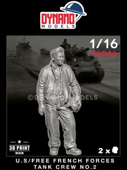 画像1: ダイナモモデルズ[DYN16016]1/16 米軍・自由フランス軍 1944年戦車兵 2