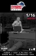 ダイナモモデルズ[DYN16018]1/16 第101重戦車大隊 タイガーI "222"乗員 1
