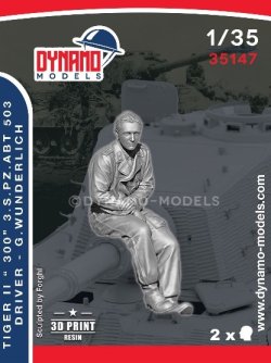 画像1: ダイナモモデルズ[DYN35147]1/35 第503重戦車大隊 タイガーII "300"ドライバー W.ヴンダーリッヒ