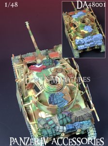 画像1: Darius Miniatures[DA48001]1/48 WWII ドイツ IV号戦車用装備品セット (1)