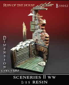 画像1: Darius Miniatures[DM35032]1/35 ジオラマアクセサリー シーナリーズ1 壊れた家屋と塹壕 (1)
