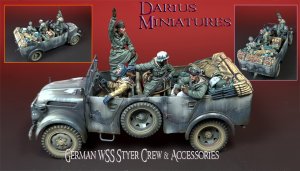 画像1: Darius Miniatures[DMF35065]1/35 WWII ドイツ武装親衛隊 シュタイヤー搭乗兵&車載装備品ビックセット 目標発見 (1)