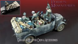 画像3: Darius Miniatures[DMF35065]1/35 WWII ドイツ武装親衛隊 シュタイヤー搭乗兵&車載装備品ビックセット 目標発見