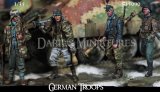 Darius Miniatures[DMF35090]1/35 WWII ドイツ 降下猟兵/武装親衛隊前進セット(4体入)
