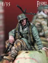 Darius Miniatures[DMF35092]1/35 WWII ドイツ 武装親衛隊装甲擲弾兵＃1 MG34機銃手