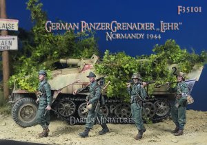画像1: Darius Miniatures[DMF35101]1/35 WWII ドイツ 装甲擲弾兵「教導連隊」行軍セット ノルマンディー1944(4体入) (1)