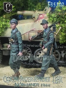 画像1: Darius Miniatures[DMF35102]1/35 WWII ドイツ 装甲擲弾兵「教導連隊」下士官&兵士セット ノルマンディー1944(2体入) (1)