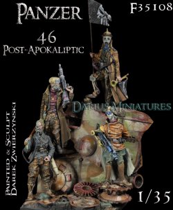 画像1: Darius Miniatures[DMF35108]1/35 Panzer 46 Post-Apokaliptic 終末戦争後の世界 フィギュアセット(4体＋ベース)