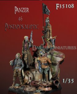 画像2: Darius Miniatures[DMF35108]1/35 Panzer 46 Post-Apokaliptic 終末戦争後の世界 フィギュアセット(4体＋ベース)