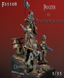 画像4: Darius Miniatures[DMF35108]1/35 Panzer 46 Post-Apokaliptic 終末戦争後の世界 フィギュアセット(4体＋ベース)