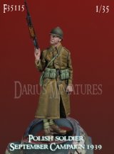 Darius Miniatures[DMF35115]1/35 WWII ポーランド軍兵士＃2 軽機関銃手 1939年9月戦役
