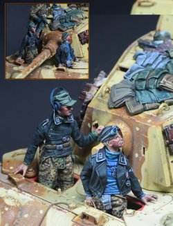 画像2: Darius Miniatures[DMF35121]1/35 WWII ドイツ キングタイガー重戦車乗員セット 無線手/操縦手(2体入)