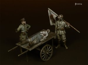 画像1: Darius Miniatures[DMF35034]1/35 WWI 独 ドイツ帝国陸軍 将兵セット 大戦争と赤十字旗の狭間 (1)