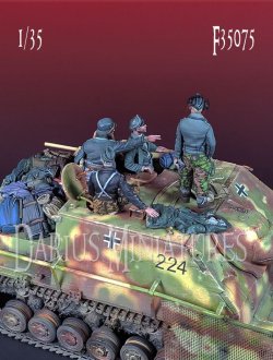 画像6: Darius Miniatures[DMF35075]1/35 WWII ドイツ IV号駆逐戦車/70(A) 武装親衛隊乗員4体/装備品セット