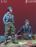 Darius Miniatures[DMF35079]1/35 WWII ドイツ 武装親衛隊戦車兵セット(2体入)